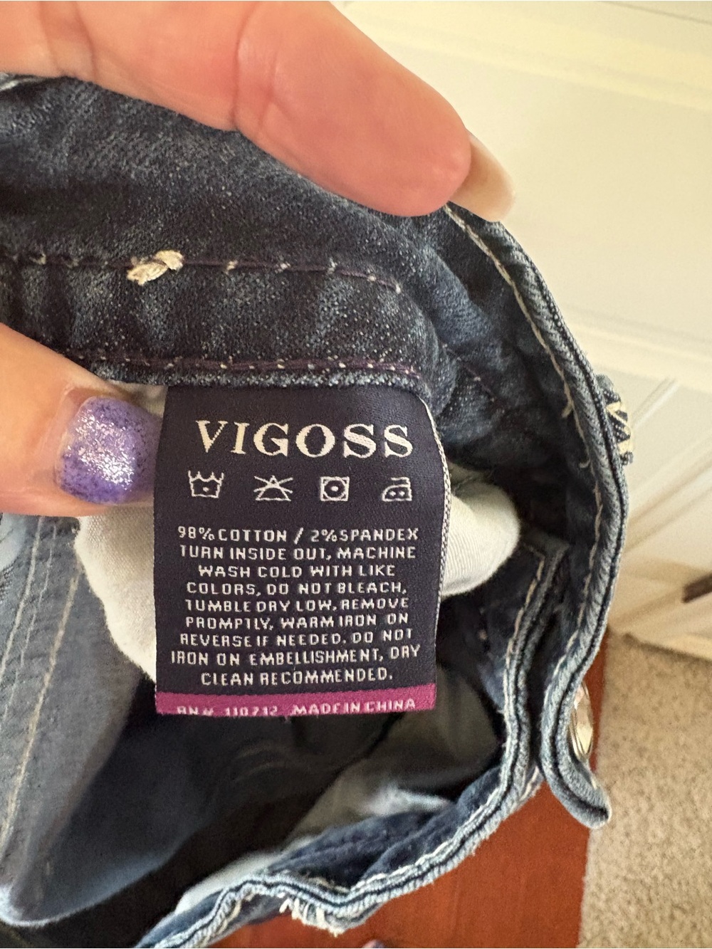 Vigoss Medium Blue Straight Leg Jeans - Picture 4 of 7